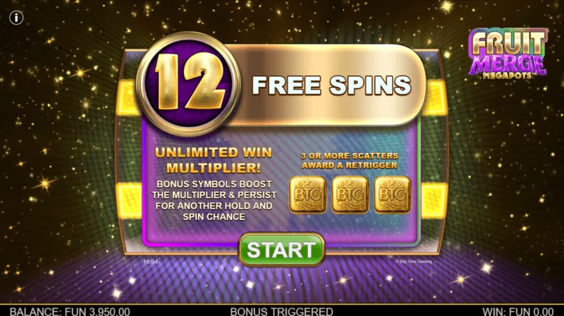 Fruit Merge Megapots - Pelancaran Free Spins